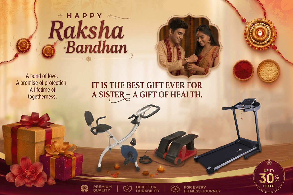 Rakshabandhan Offer on treadmill, mini stepper, foldable exercise- bike up to 30%