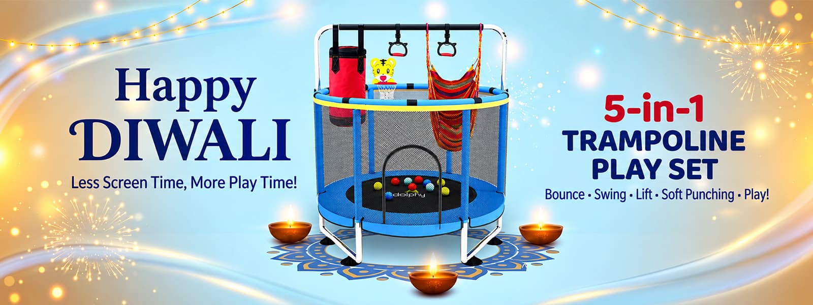 5-in-1 Trampoline Play Set