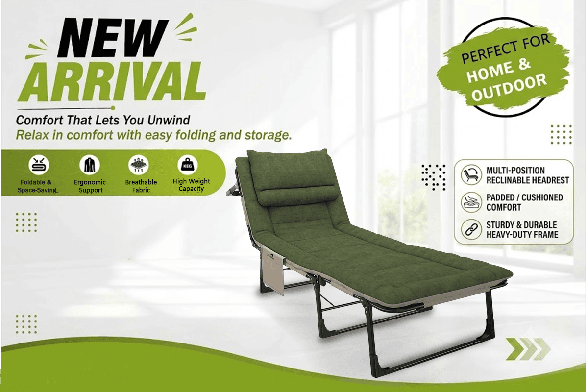 New Arrival Camping Cot Bed 6.2ft