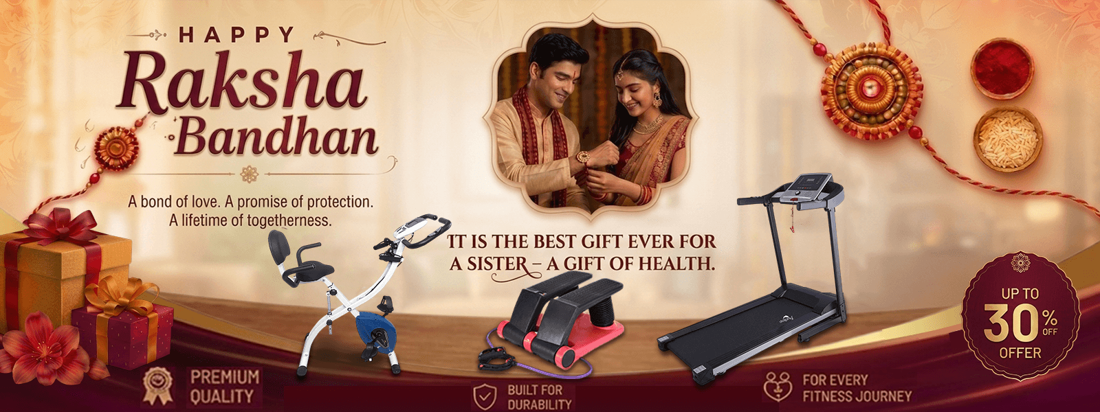 Rakshabandhan Offer on treadmill, mini stepper, foldable exercise- bike up to 30%