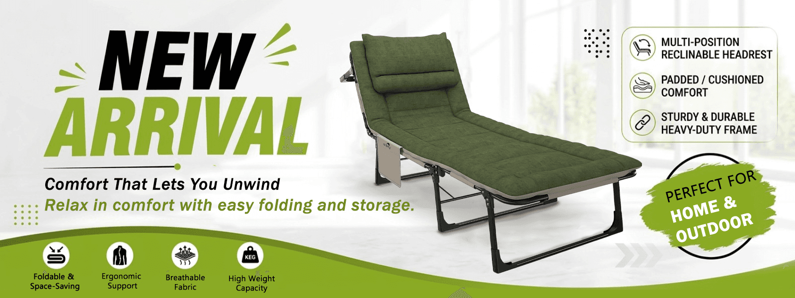 New Arrival Camping Cot Bed 6.2ft
