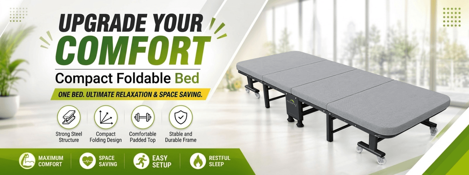 New Arrival Camping Cot with Double Layer Cotton