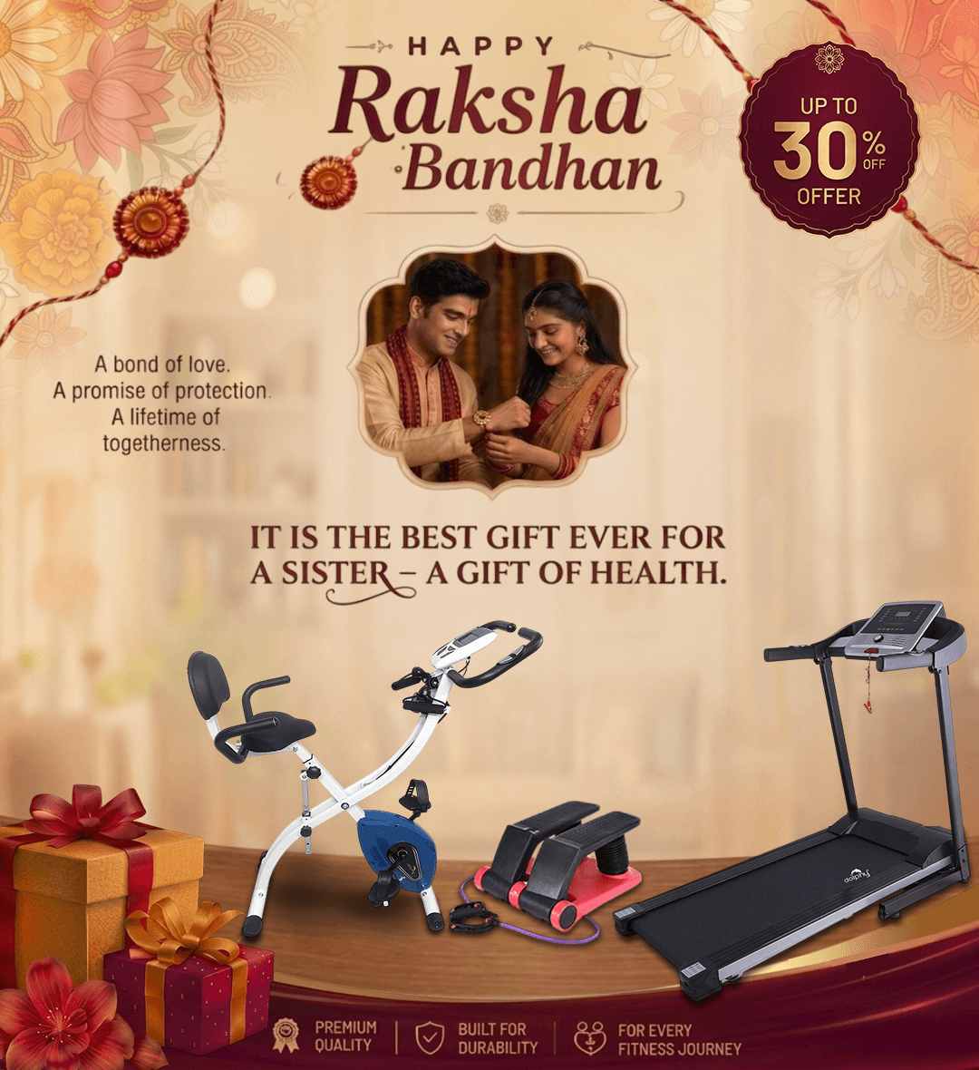Rakshabandhan Offer on treadmill, mini stepper, foldable exercise- bike up to 30%