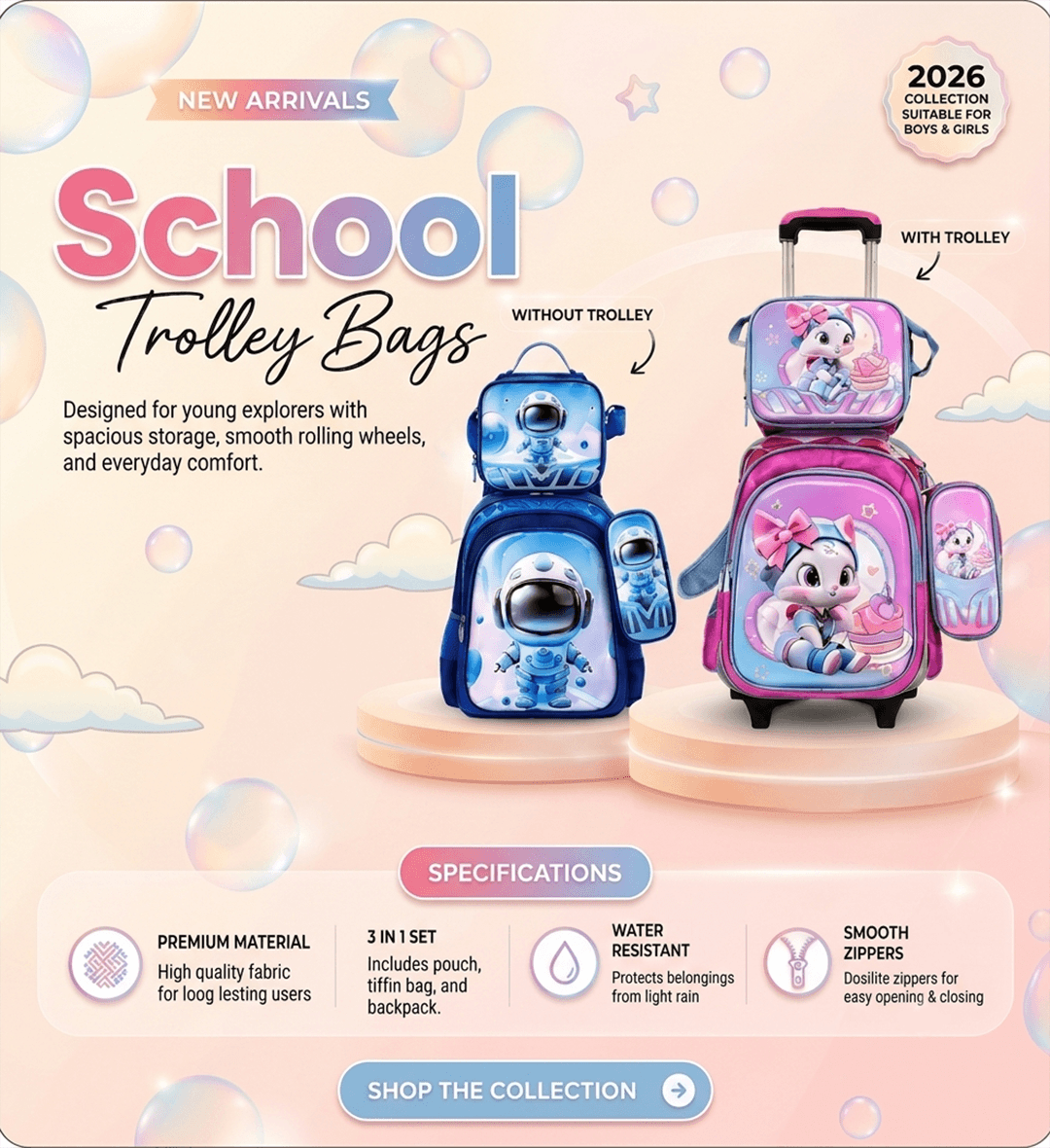 New Arrival School Trolley Bag